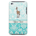 Cute Giraffe; Teal Barely There iPod Case