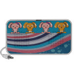 cute girl and boy puppies travel speaker