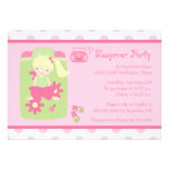 Cute girl's polkadots sleepover party invitation invitations