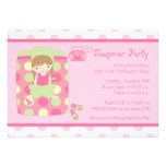 Cute girl's polkadots sleepover party invitation invitations