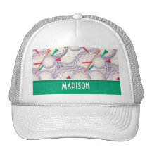 Cute Golf Balls & Tees Pattern Mesh Hat