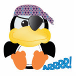 Cute Goofkins pirate penguin Cut Outs