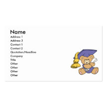 Cute Graduate Graduation Bear Business Card