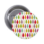 Cute graphic pattern with trees pinback buttons