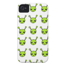 Cute Green Aliens iPhone 4 Cases