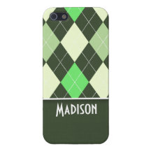 Cute Green Argyle Pattern iPhone 5 Covers