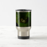Cute Green Candid Frog Hiding In The Leaves Mugs