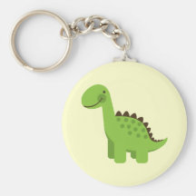 Cute Green Dinosaur Keychain