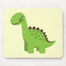Cute Green Dinosaur Mouse Pads