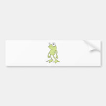 Cute Green Frog Smiling Custom Shirt Bumper Sticker