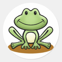 Cute Green Frog Stickers