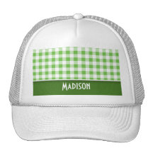 Cute Green Gingham Hats