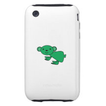 Cute green koala tough iPhone 3 cases