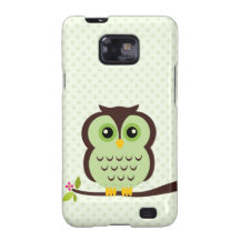 Cute Green Owl Samsung Galaxy S Cover