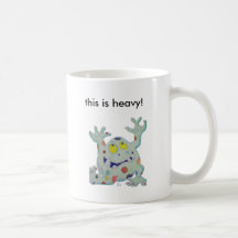 Cute green spotted monster mugs