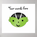 Cute green vampire posters
