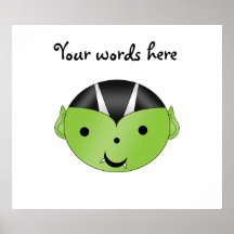 Cute green vampire posters