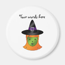 Cute green witch magnets