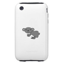 Cute grey koala tough iPhone 3 cover