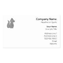 Cute Grey Squirrel Business Card Templates