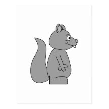 Cute Grey Squirrel Postcards