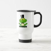 cute groom cartoon frog character coffee mugs
