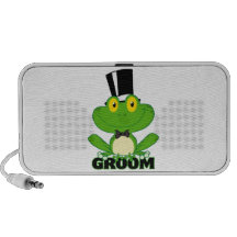 cute groom cartoon frog character iPhone speakers