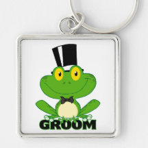 cute groom cartoon frog character keychains