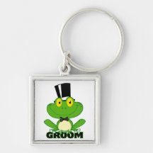 cute groom cartoon frog character keychains