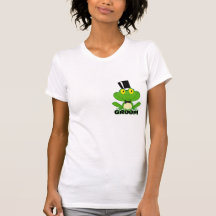 cute groom cartoon frog character shirt