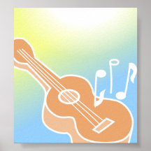 Cute Guitar Poster