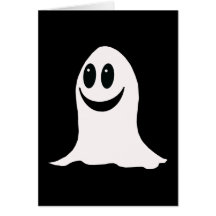 Cute Halloween Cartoon Ghost Cards