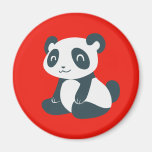 Cute Happy Cartoon Panda Refrigerator Magnet