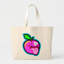 Cute happy pink apple bag