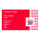 Cute Happy Purple Monster Business Card Templates