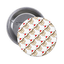 cute happy smiling cupcake with cherry on top pin
