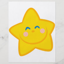 cute happy smiling little star custom flyer