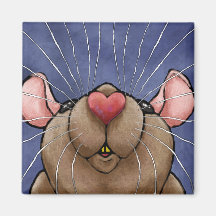 Cute Heart Rat Magnet