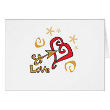 Cute Heart Valentines Day Design Greeting Cards