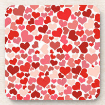 Cute Hearts Drink Coaster