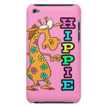 cute hippie flowers giraffe cartoon character iPod Case-Mate cases