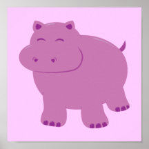 Cute Hippo Posters