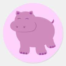 Cute Hippo Sticker