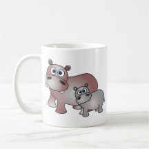 Cute Hippos Mum and Baby Mug