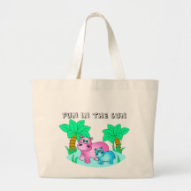 Cute Hippos Mum and Baby Swimming Bag