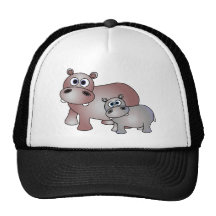 Cute Hippos Mum and Baby Trucker Hat