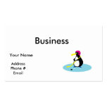 cute hockey penguin business card