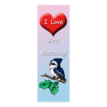 Cute I love Bird Watching Mini Bookmark Business Card