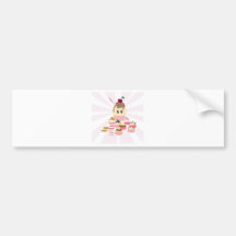 Cute icecream and cup cakes bumper stickers