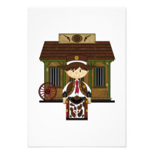 Cute Jailhouse Cowboy RSVP Card Personalized Announcements